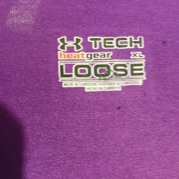 5/$22 Under Armour Bold Purple Long Sleeve Top - Picture 2 of 2